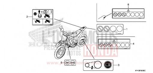 CAUTION LABEL (ED,U) CRF110FH de 2017